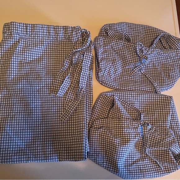 Pottery Barn Kids Blue Gingham Sabrina Hamper Liner - Picture 3 of 5